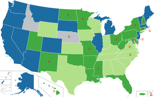 Map showing states where recreational marijuana is legal 2020