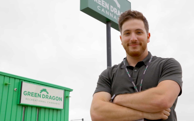 Alex Levin in front of Green Dragon